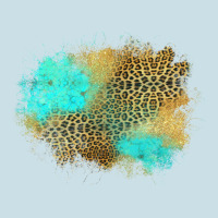 Turquoise Leopard Patch Ladies Tee | Teevron