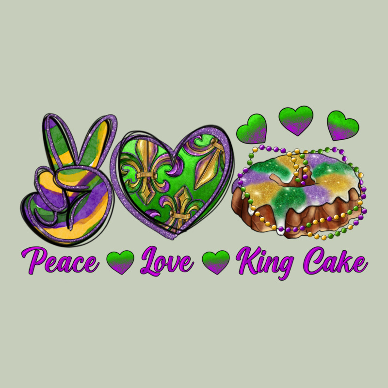 Peace Love Mardi Gras King Cake Ladies Tee by RanaPortraitStore | Teevron