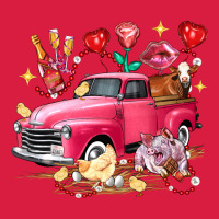 Valentine's Day Truck Farm Animals Premium Hoodie | Teevron