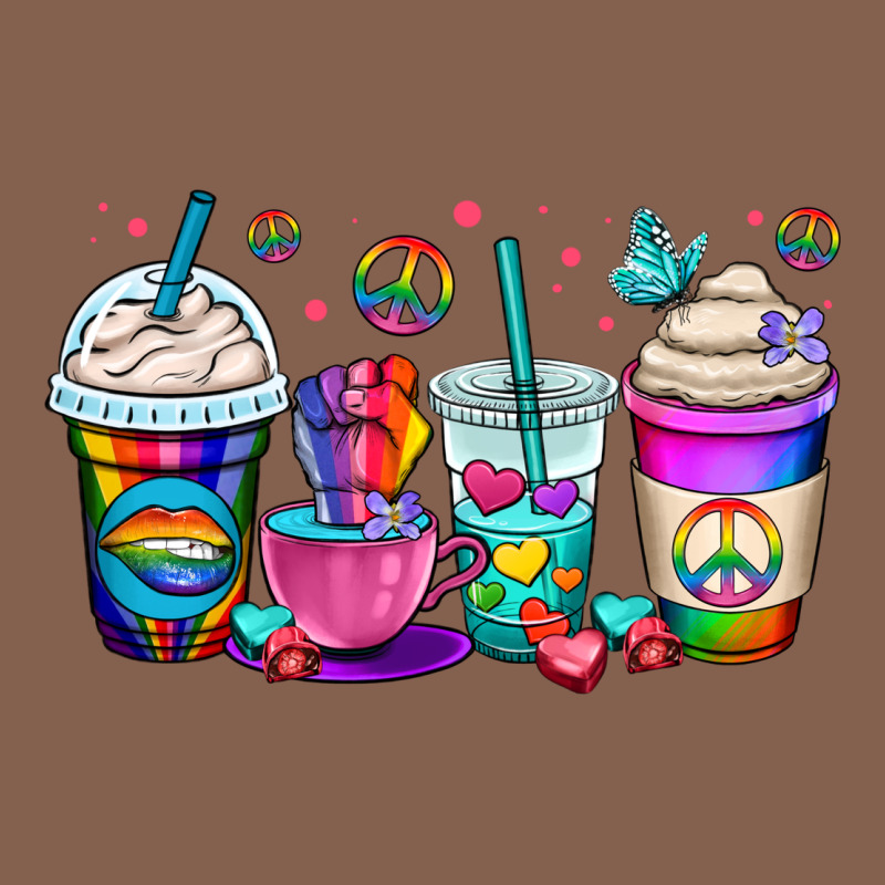 Pride Lgbtq Coffee Cups Zipper Hoodie by OliviaCreatesArt | Teevron