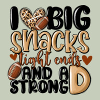 I Love Big Sacks Tight Ends And A Strong D Ladies Tee | Teevron