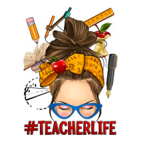 Messy Bun Teacher Life Premium Hoodie | Teevron