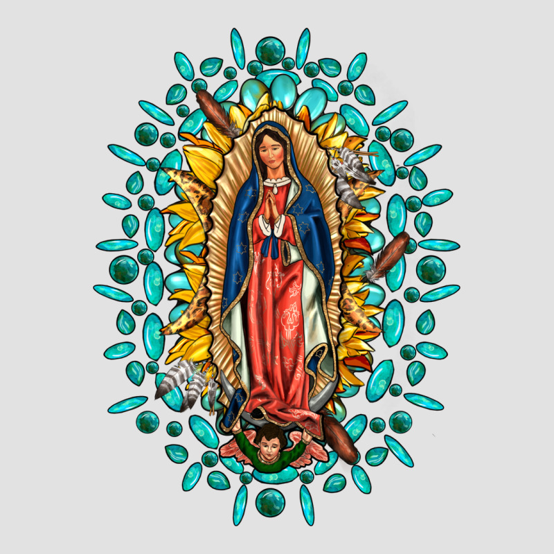 Our Lady Of Guadalupe Gemstone Sunflowers Premium Hoodie by FaDigitalArtStudio | Teevron