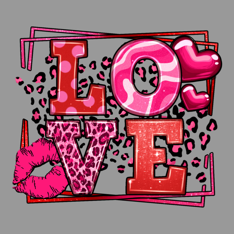Love Valentine's Day Leopard Frame Vintage Hoodie by LillyAllenDesigns | Teevron