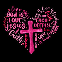Jesus Is Love Heart Cross Valentines Day Premium Tee | Teevron