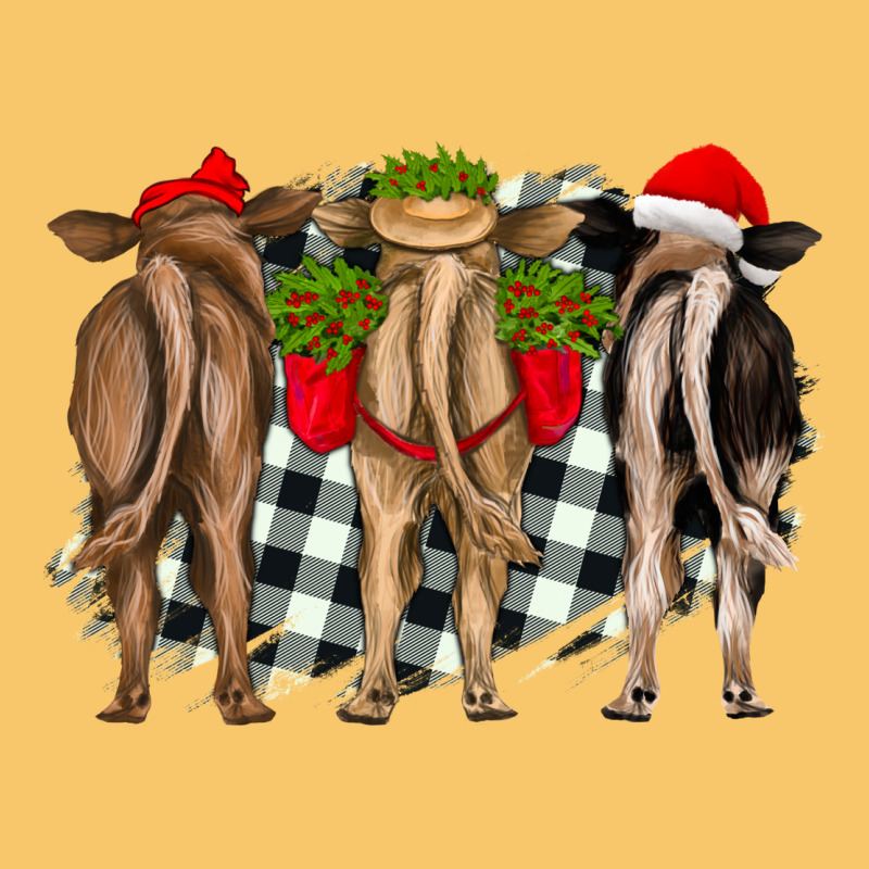 Christmas Heifers Back View Vintage Hoodie by RanaPortraitStore | Teevron