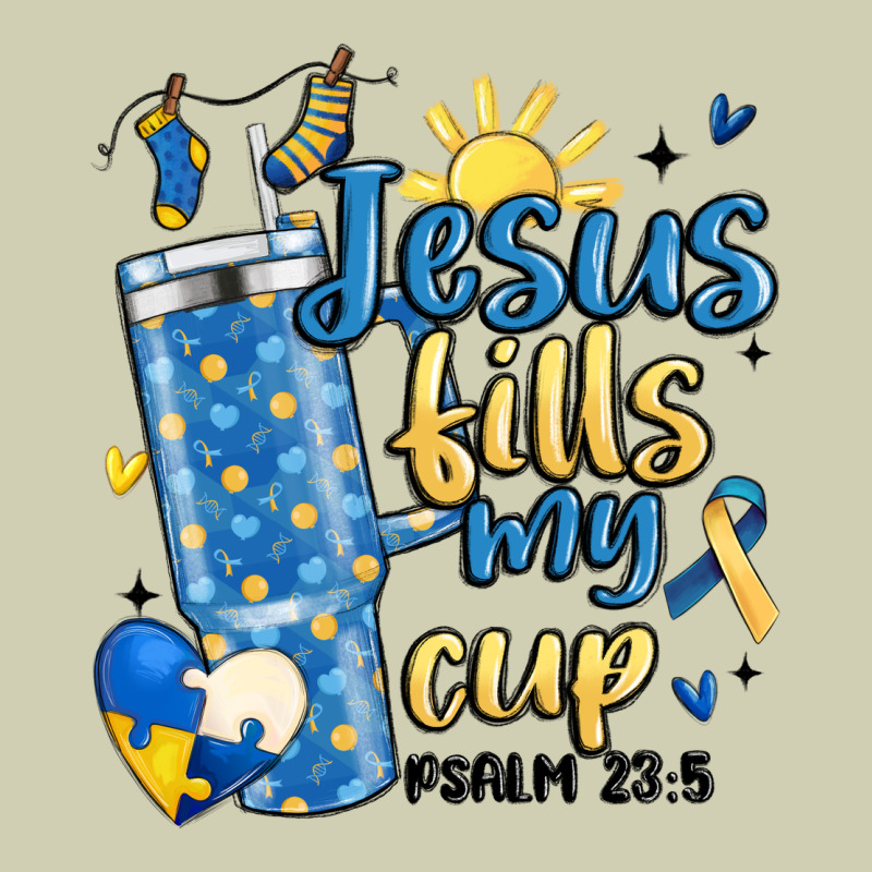 Down Syndrome Jesus Fills My Cup Heavy Core Tee by MaliasSmallBusiness | Teevron