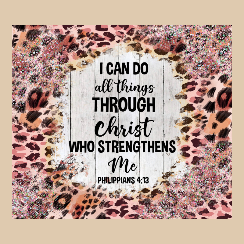 I Can Do All Things With Leopard And Glitter Heavyweight Sweatshirt by TumblerDesignByShophia | Teevron