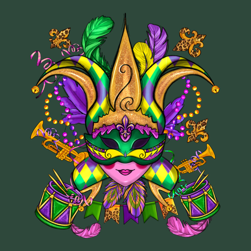 Mardi Gras Mask Zipper Hoodie by OliviaCreatesArt | Teevron