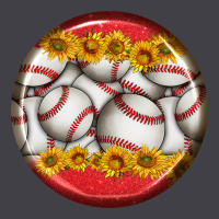 Baseball With Sunflower Round Earrings Heavyweight Hoodie | Teevron