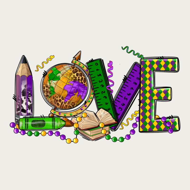Love Teacher Mardi Gras Zipper Hoodie by OliviaCreatesArt | Teevron