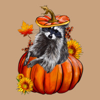 Fall Pumpkin Raccoon Vintage Tee | Teevron