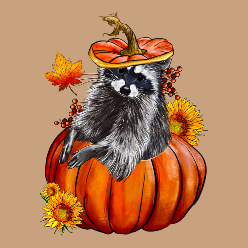 Fall Pumpkin Raccoon Vintage Tee by LillyAllenDesigns | Teevron