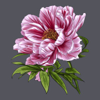 Peony Flower Illustrations Vintage Hoodie | Teevron