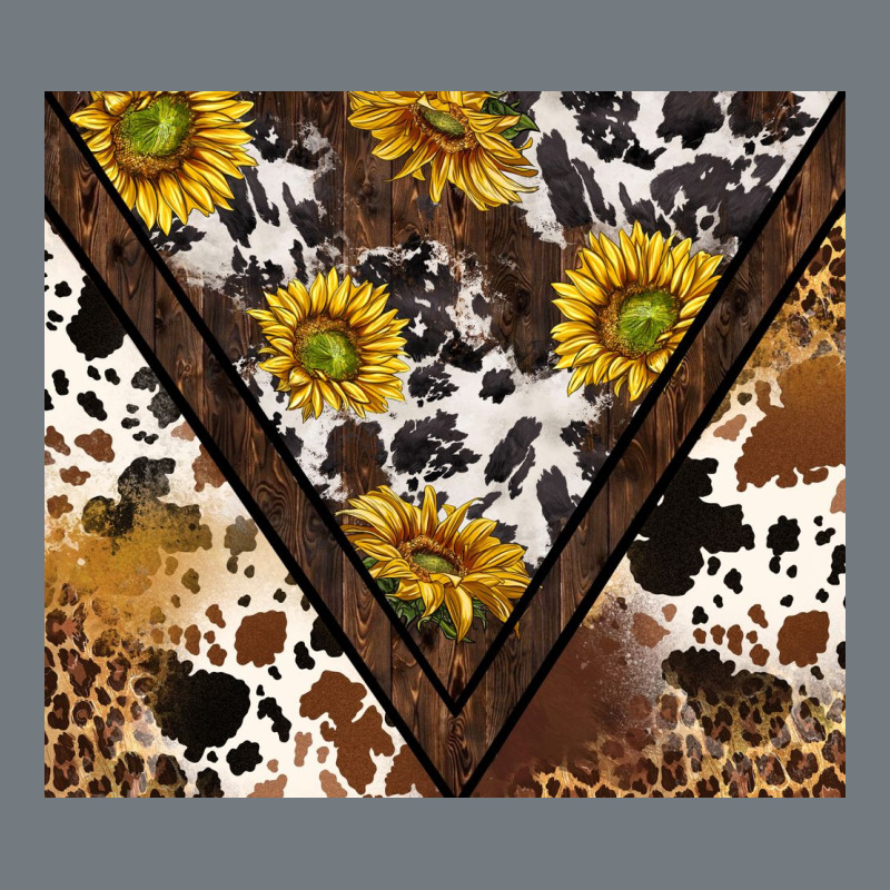 Western Sunflowers And Cowhide Tumbler Tbs Heavyweight Sweatshirt by TumblerDesignByShophia | Teevron