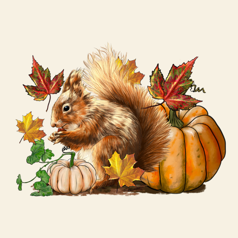 Fall Squirrel Vintage Tee by LillyAllenDesigns | Teevron