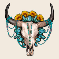 Sunflower Gemstone Bull Skull Zipper Hoodie | Teevron
