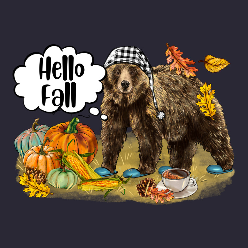 Hello Fall Brown Bear Vintage Tee by LillyAllenDesigns | Teevron