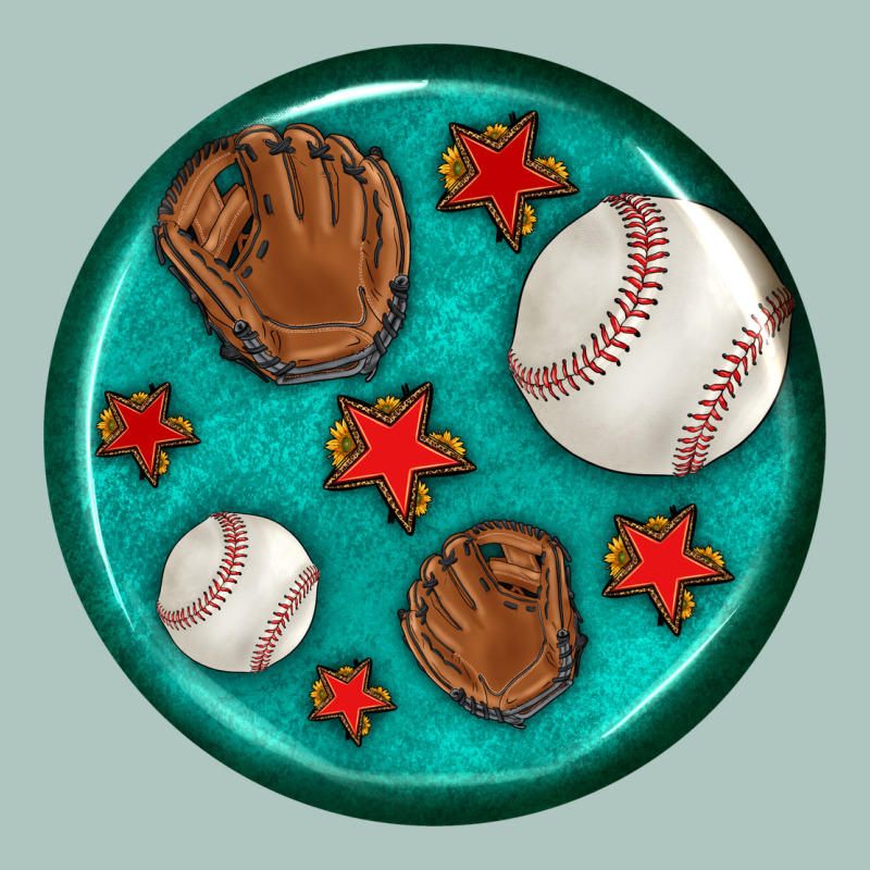 Baseball With Sunflower Round Earrings Premium Sweatshirt by BundleAndBundleShop | Teevron