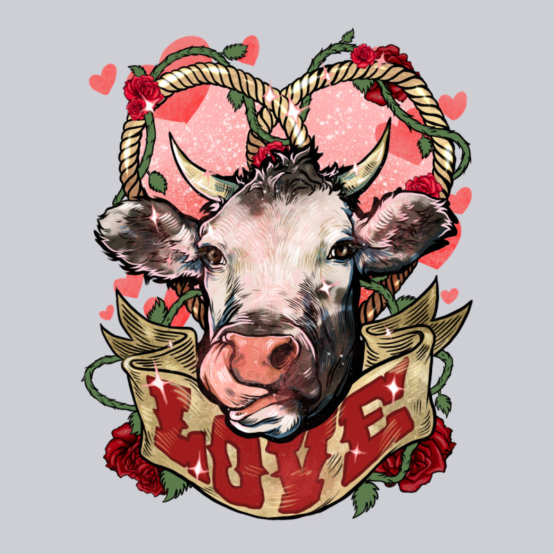 Cow Valentine's Day Love Heavyweight Sweatshirt by HowdyJamesFarm | Teevron