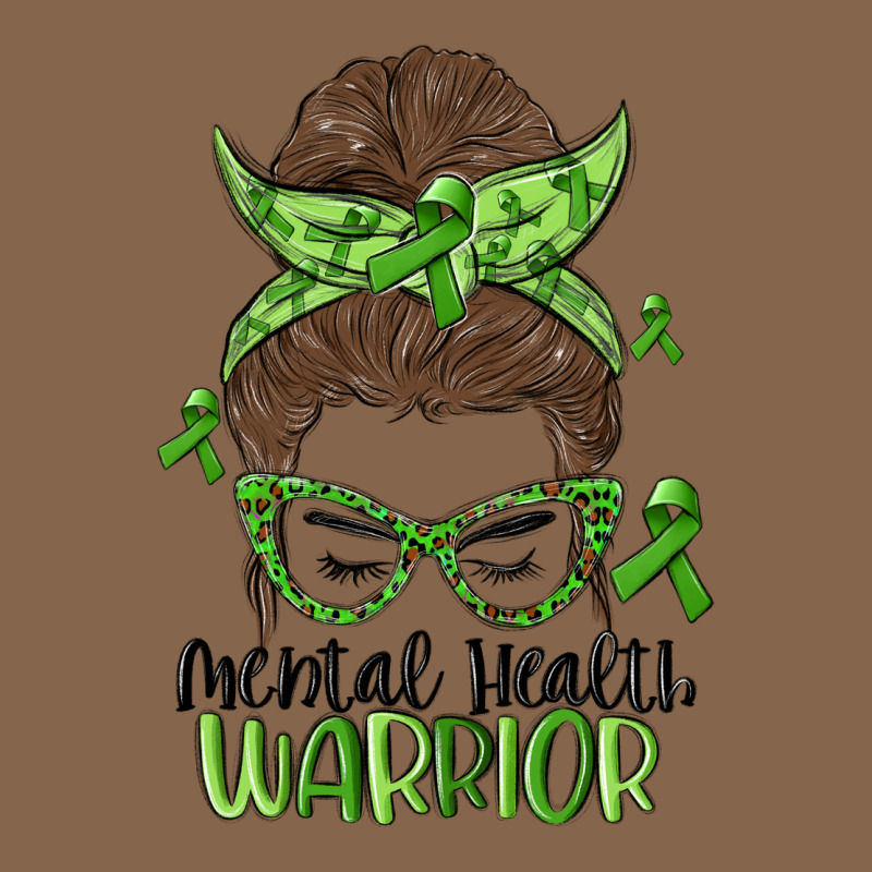 Messy Bun Mental Health Warrior Premium Tee by MaliasSmallBusiness | Teevron