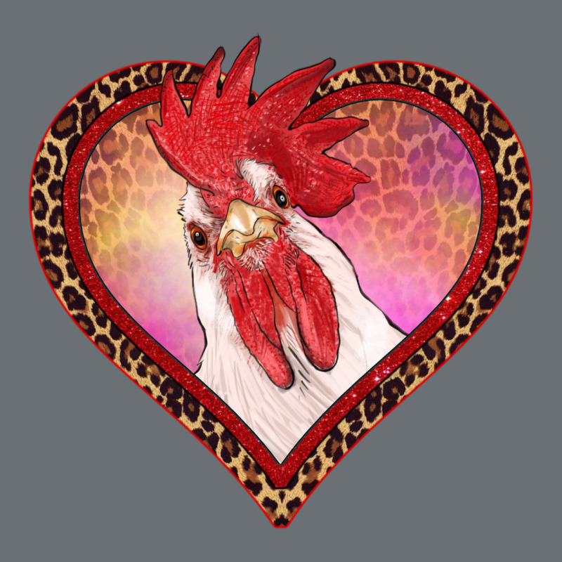 Valentines Day Rooster With Leopard Heart Premium Hoodie by RanaPortraitStore | Teevron