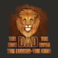Dad The Man Leather Background Heavy Core Tee | Teevron