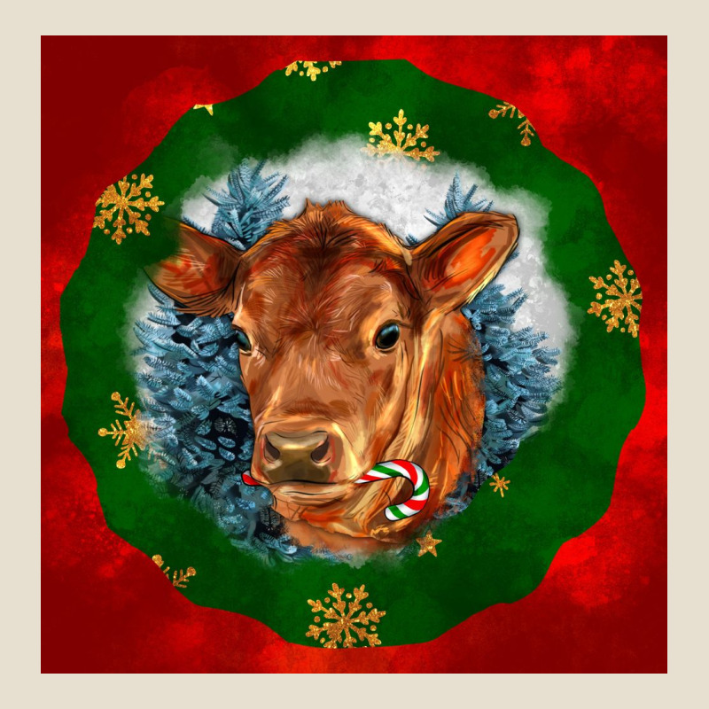 Christmas Red Angus Calf Head Urban Hoodie by LillyAllenDesigns | Teevron