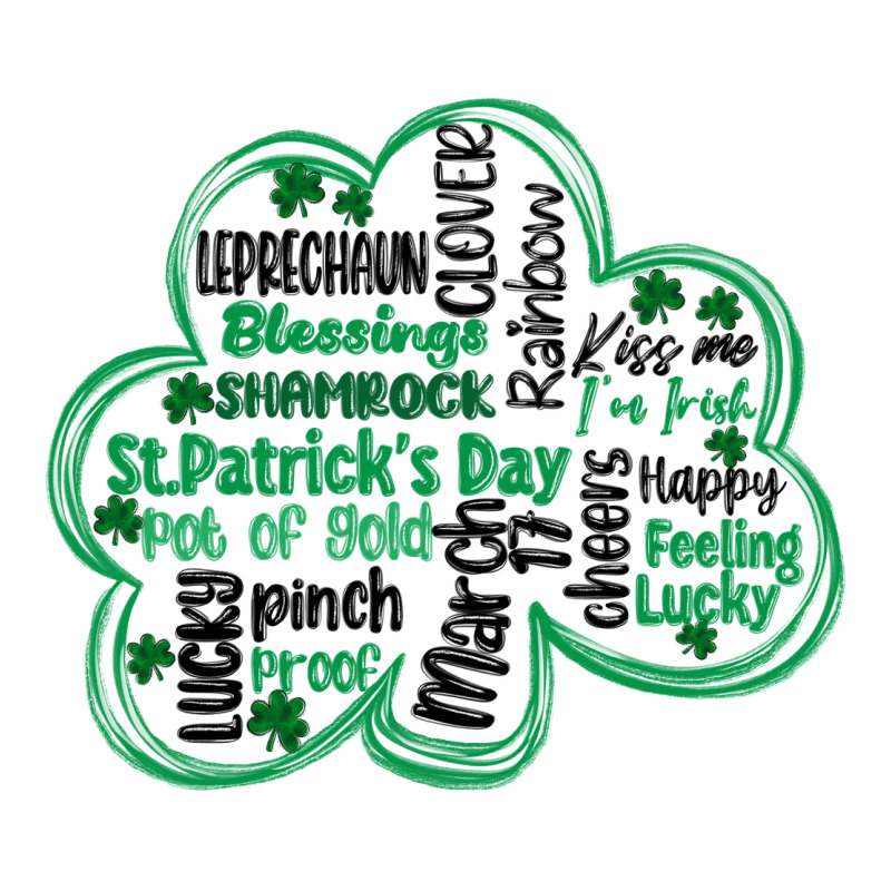 St Patricks Day Shamrock Typography Premium Tee by MaliasSmallBusiness | Teevron