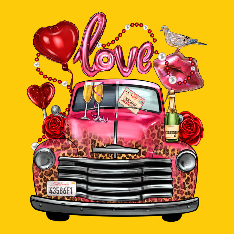 Western Valentines Day Truck Love Bird Letter Premium Hoodie by FaDigitalArtStudio | Teevron