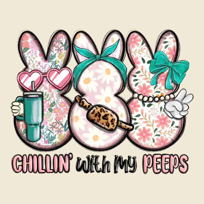 Easter Chilling With My Peeps Bunny Ladies Tee by MaliasSmallBusiness | Teevron