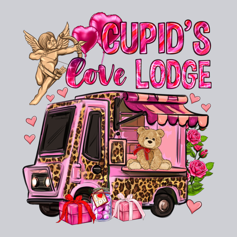 Cupid's Love Lodge With Truck Valentine's Day Heavyweight Sweatshirt by HowdyJamesFarm | Teevron
