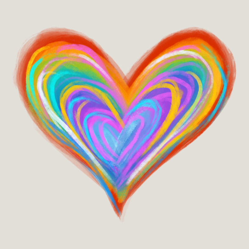 Watercolor Pride Heart Heavy Core Tee by Jasminsmagicworld | Teevron