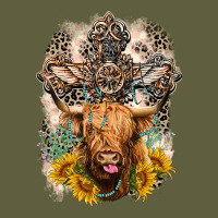 Western Heifer Cow With Crosses Vintage Tee | Teevron