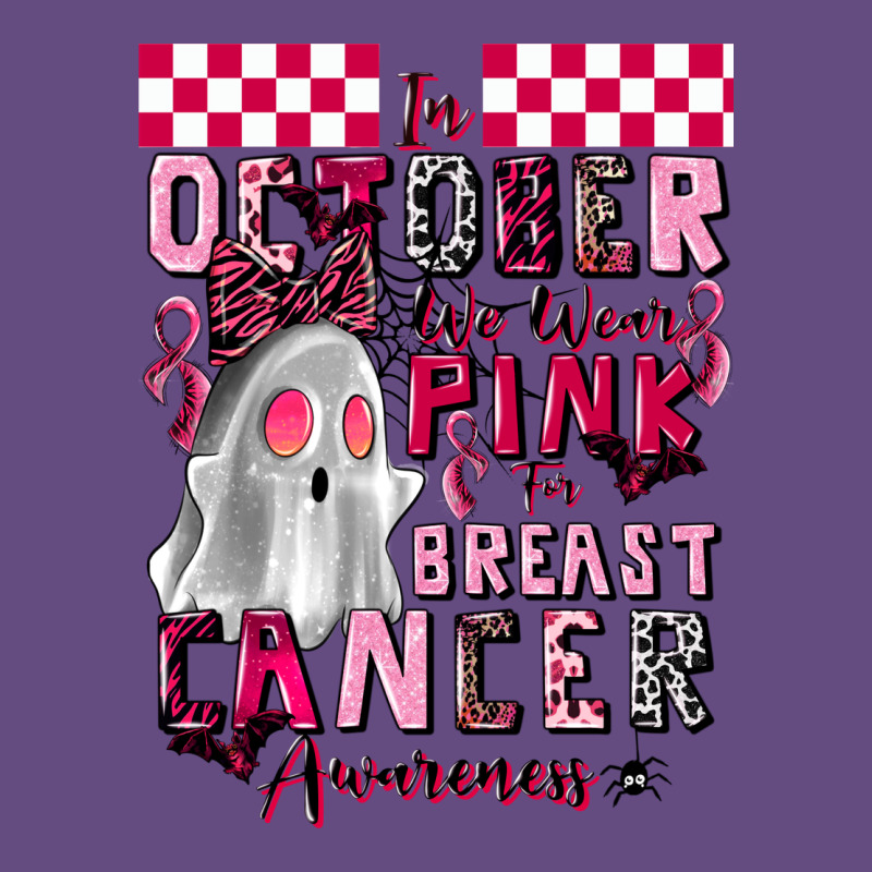 Pink Ghost Breast Cancer Awareness Vintage Hoodie by LillyAllenDesigns | Teevron