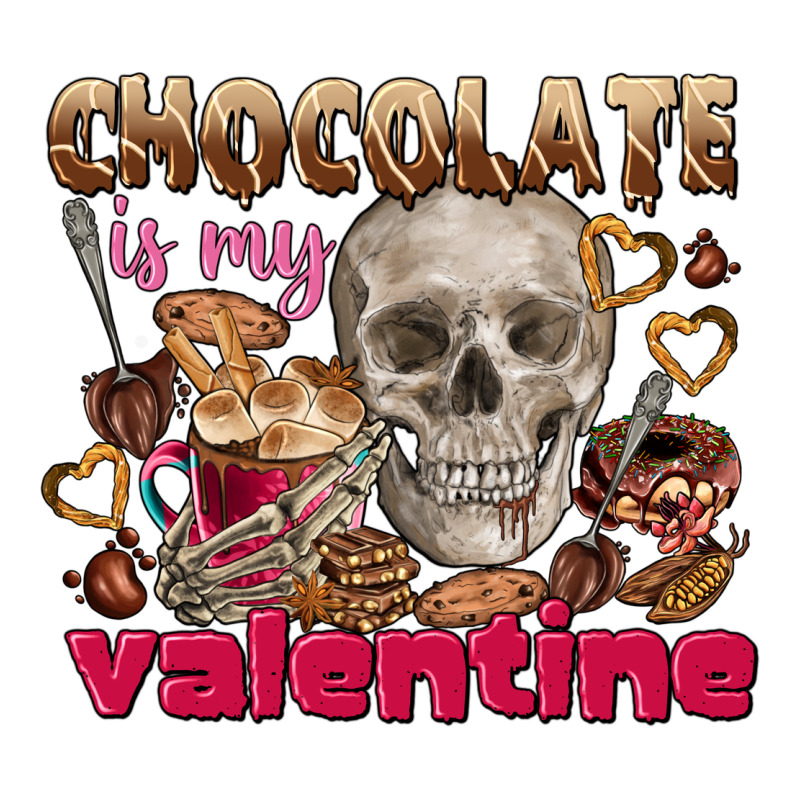Skull Chocolate Is My Valentine Premium Hoodie by FaDigitalArtStudio | Teevron