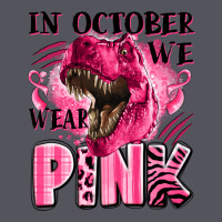 In October We Wear Pink Dinosaur Vintage Hoodie | Teevron
