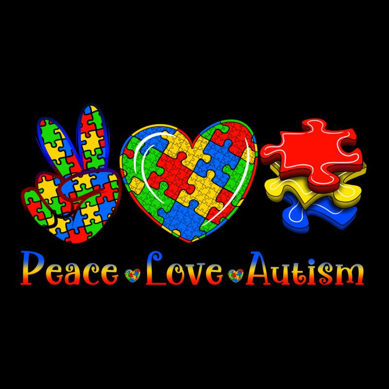 Peace Love Autism Heavy Core Tee by Jasminsmagicworld | Teevron