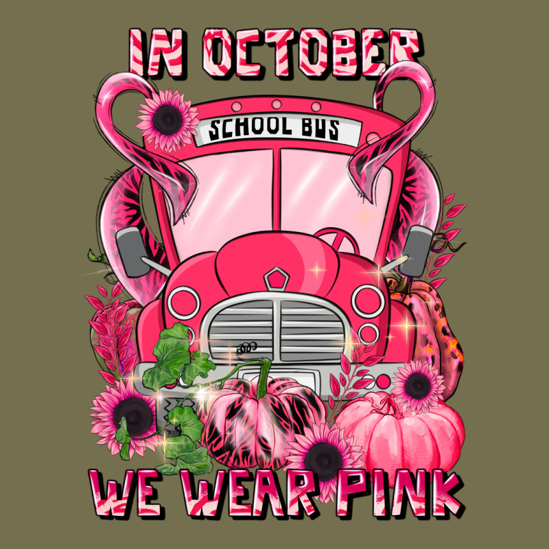 In October We Wear Pink Halloween School Bus Vintage Hoodie by LillyAllenDesigns | Teevron