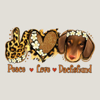 Peace Love Dachshund Heavy Core Tee | Teevron
