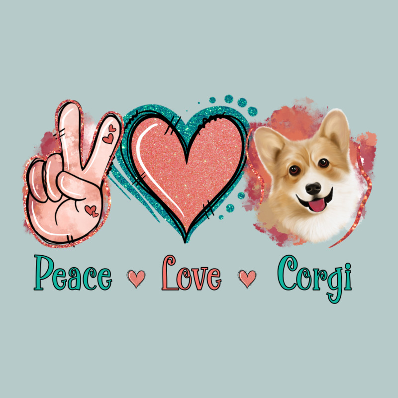 Peace Love Corgi Heavy Core Tee by Jasminsmagicworld | Teevron
