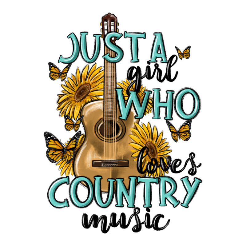 Just A Girl Who Loves Country Music Ladies Tee by MaliasSmallBusiness | Teevron