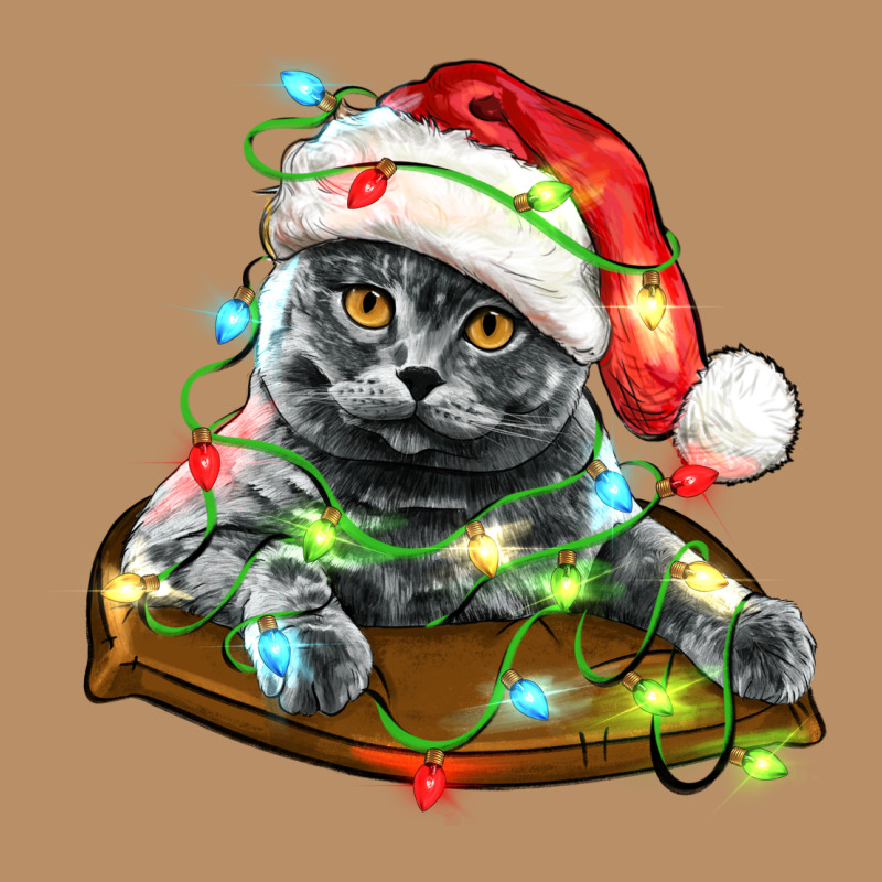 Christmas Scottish Fold Cat Vintage Hoodie by LillyAllenDesigns | Teevron