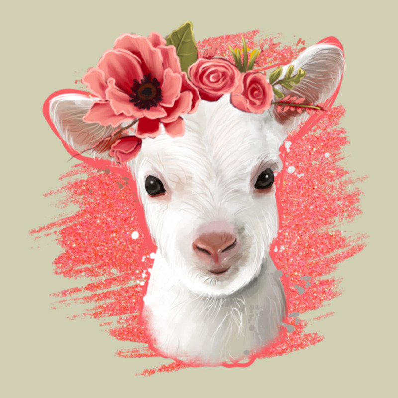 Floral Baby Goat Heavy Core Tee by Jasminsmagicworld | Teevron
