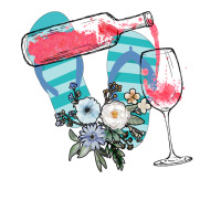 Wine Flip Flops Girl | Teevron