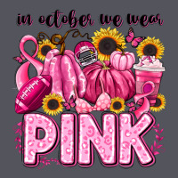 In October We Wear Pink Football Vintage Hoodie | Teevron