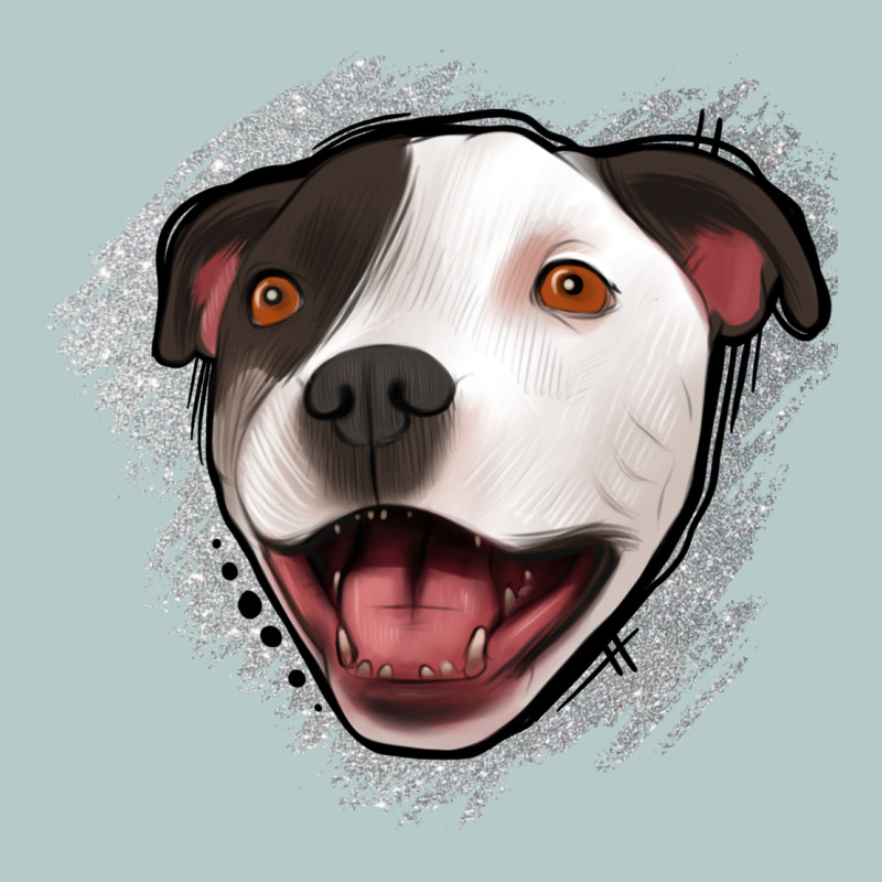 Pittbull Gray Glitter Heavy Core Tee by Jasminsmagicworld | Teevron