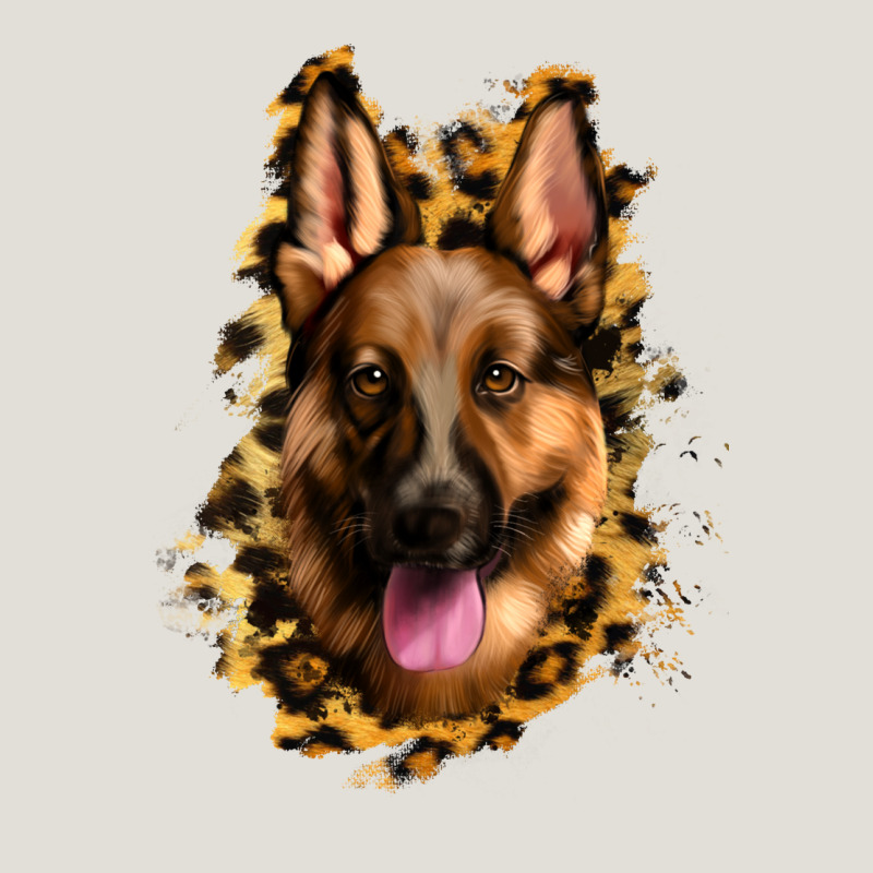 German Shepherd Leopard Background Heavy Core Tee by Jasminsmagicworld | Teevron