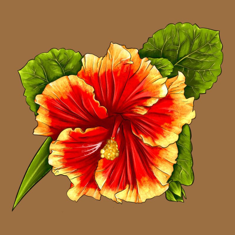 Hawaiian Hibiscus Flower Vintage Tee by LillyAllenDesigns | Teevron