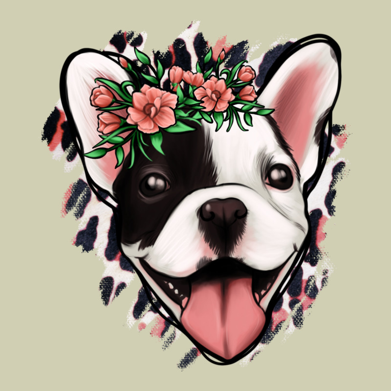 French Bulldog Floral Heavy Core Tee by Jasminsmagicworld | Teevron